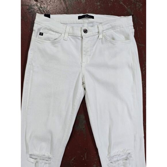 Kancan White Distressed Skinny Jeans 9 11/29 Stretch Comfort Mid Rise Boho Tall - Picture 2 of 6